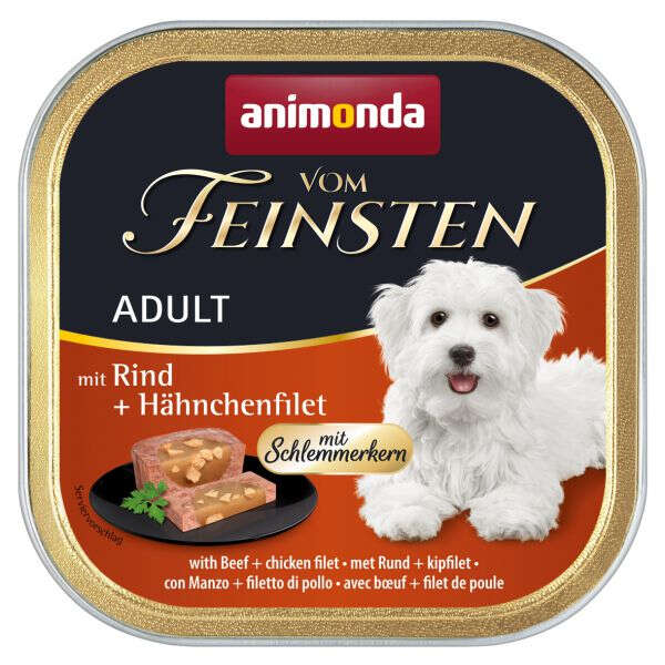 animonda Hunde-Nassfutter Vom Feinsten Rind + Hähnchenfilet
